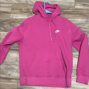 Pink Nike hoodie medium